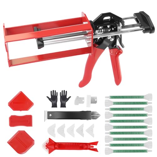 200ml 6.75 fl oz Dual Cartridge Epoxy Gun 1:1 2:1 Cartridge Bonding Red