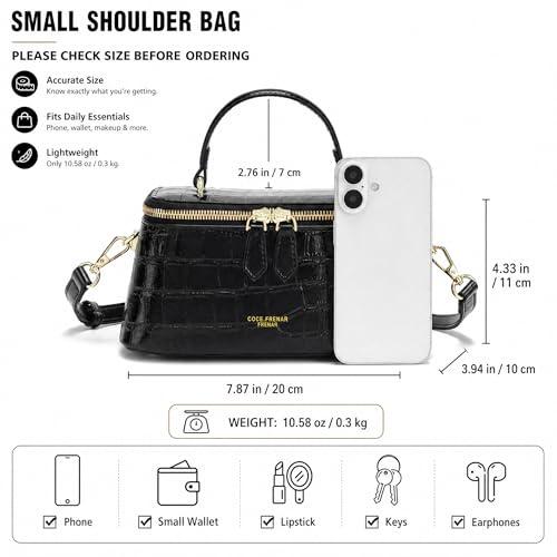 COC.EFRENAR Croc Embossed Shoulder Bag