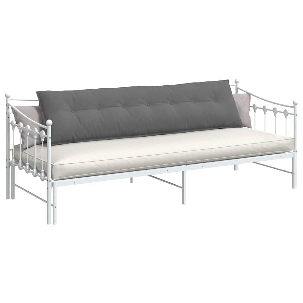 Cuscino per la schiena grigio scuro 200 x 50 cm Tessuto in microfibra