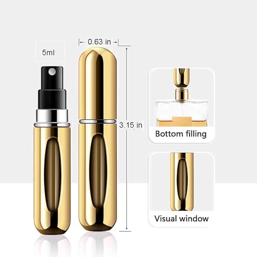 The Miss Chic Portable Perfume Atomiser Spray Bottle - Leak-Proof Mini Travel Bottle for Men & Women, Aluminum, Easy to Refill, No Leakage, Perfect for Purse, Pocket, and Handbag (Pink) - Image 6