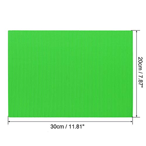 Image of uxcell 10pcs Corrugated Cardboard Paper Sheets,Green,7.87-inch x 11.98-inch,for Craft and DIY Projects
