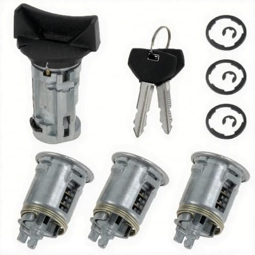 Image of 5161055AA Ignition Switch & Door Lock Cylinder(Male END) with 2 Keys Compatible for Jeep Wrangler YJ, Cherokee XJ(1990-1996) Grand Cherokee ZJ, Dodge Viper- Replaces 17250.05, 4720929K, 924-908