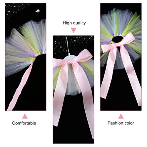 ULTECHNOVO Tule Tutu para Cães Gatos Flor Tutu Saia de Gaze Com Voltar Bow Pet Roupas de Vestuário p