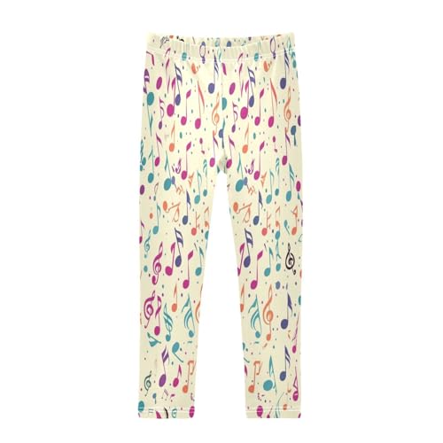 Bolaz Toddler Girls Leggings Printed Yoga Pants Leggings Purple Blue Notes for Kids