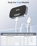 Magnetyczna ładowarka bezprzewodowa do serii iPad Pro, 18W szybkie ładowanie Smart Connector Stop bezprzewodowa podkładka ładowania z kablem USB-C (12.9inch)