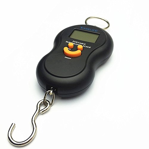 Image of Easelife Pocket Electronic Weighing Scale, Digital 50Kg Weighing Scale Heavy Duty Portable, Metal Hook Type Luggage Scale(A04)