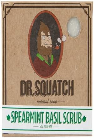 All Natural Bar Soap for Men with Zero Grit, Spearmint Basil