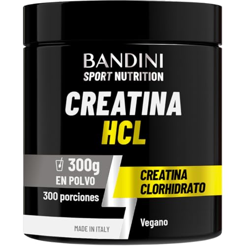 Bandini® Creatina HCL en polvo 300g - Sabor muy fuerte e intenso, 100% PURA