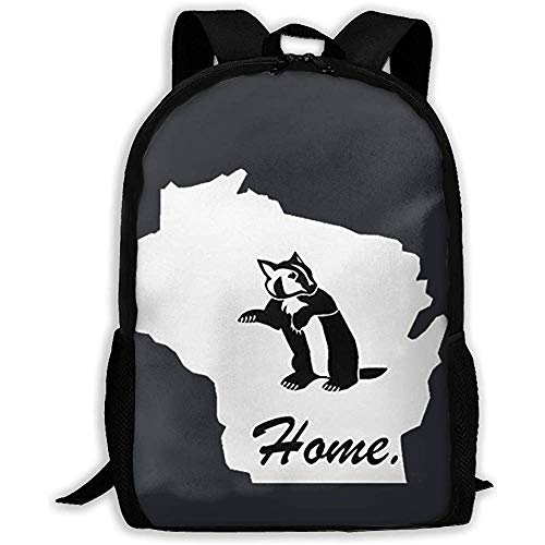 Mochila Escolar De Moda Antirrobo Ligera para Estudiantes Bolsa Viaje W Isconsin Adger