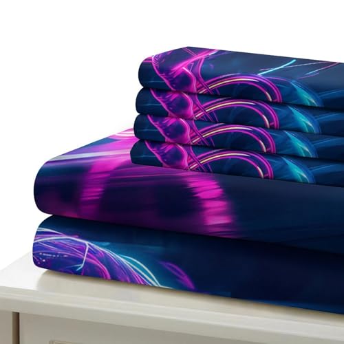 Housse de couette cyclistes néon anti-allergie pour lit simple enfant - 7