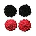 ABOOFAN 2 pares de pegatinas de pechos de rosas atractivas para el día de San Valentín, regalo para mujeres (rojo + negro).