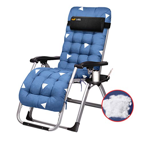 Transat de plage pliable bleu FANDIAO pour des après-midi détente au bord de la piscine