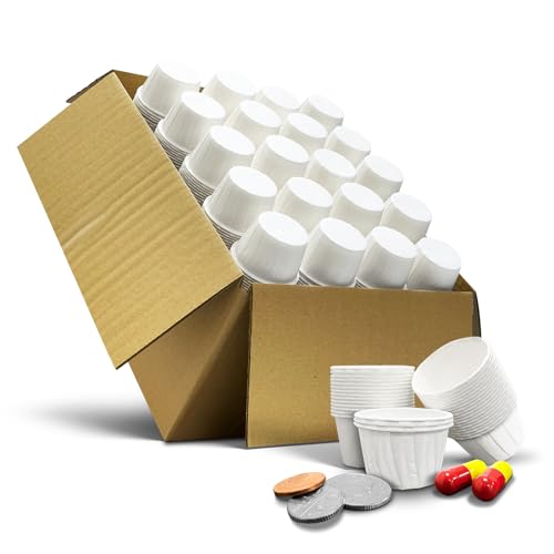 RE-GEN Lot de 1000 gobelets en papier ciré multi-usages 14 ml | Pots doublés cirés résistants aux fluides | Idéal pour la distribution et l'application de médicaments, la maison, la cuisine, les arts