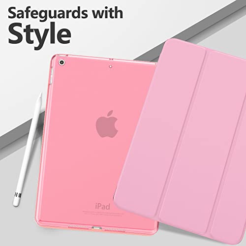MoKo Case for iPad 10.2 iPad 9th Generation 2021/ iPad 8th Generation 2020/ iPad 7th Generation 2019, Slim Stand Hard Back Shell Smart Cover Case for iPad 10.2 inch, Auto Wake/Sleep, Flowers Pink by MoKo - Image 9