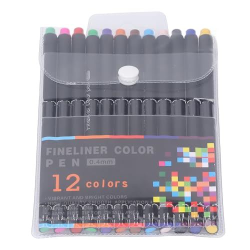 ciciglow 12 Lebendige Farben, Sublimations-Tintenstift-Set, Gemischte Medien, Feine Spitze, Wärmeübertragungsstift mit Nr. 6-Adapter für Explore