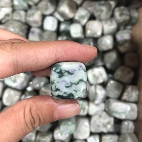 Cristal verde auspicioso natural de 100g para decoración del hogar de LQYXGS piedras pulidas 5