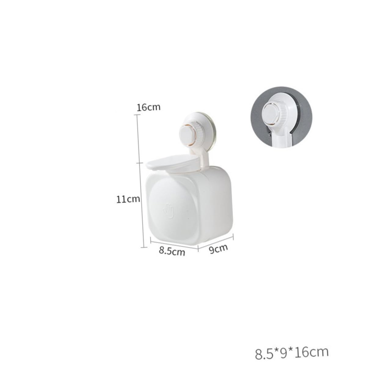 WOONEKY Wall-Mounted Shampoo Dispenser Bottles Plastic Soap Box Refillable for Toiletries