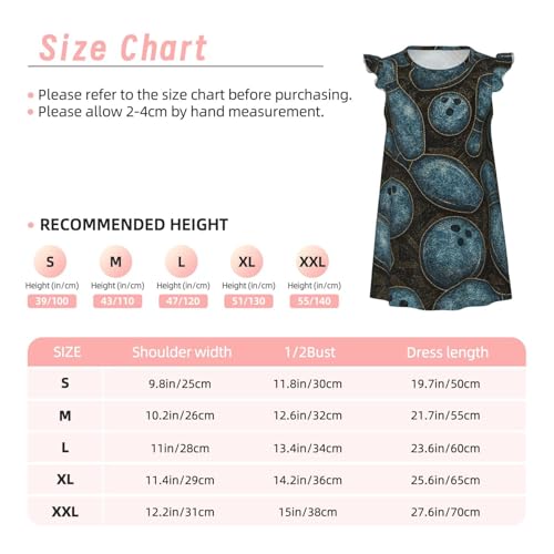 Augenstern Flutter Sleeve Nightgown Pajama Gown Bowling Ball Easy Pull-On Sleepwear Nightdress3