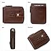 Zipper Wallet Men RFID Blocking Leather Bifold Wallets For Men - Flap ID Window Zip Coin Pocket Mens Zipper Wallets - Big Capacity Credit Card Travel Wallet (Brown)