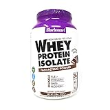 Bluebonnet Grass Fed Whey Protein Isolate 26 g Energy & Workout Recovery BCAA Amino Acids - Gluten-Free, Non-GMO, Soy-Free Chocolate Protein Powder for Women & Men - 28 Servings