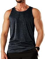 TACVASEN Mens Workout Tops Gym Athletic Tank Tops Summer Beach Sport Wear Fitness Performance Muscle Tee Shirts Black L — image 7
