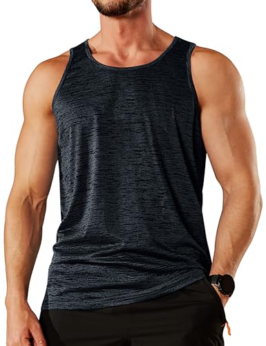 TACVASEN Men's Tank Tops Quick Dry Sleeveless Workout Muscle Shirt Athletic Bodybuilding Gym Performance Tee Shirts