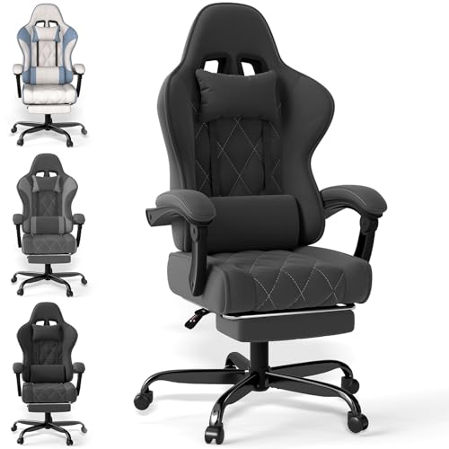 TRIUMPHKEY Silla Gaming LED de Tela Silla