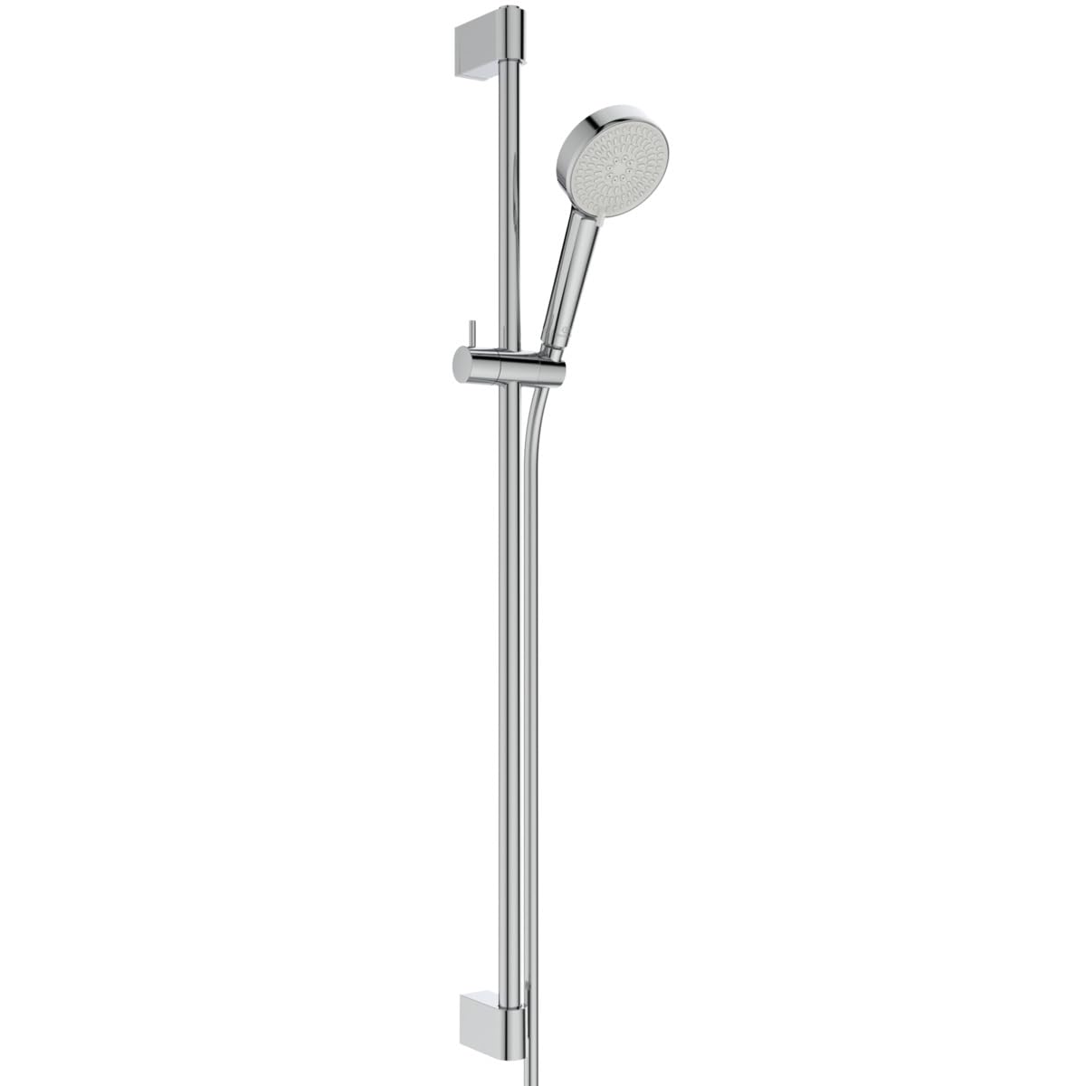 Ideal Standard Idealrain Juego de ducha Eco 944 mm, ducha BE218AA – Cromo | Ducha de mano de 2 funciones, boquillas EasyClean , soporte de ducha ajustable, soporte de pared regulable en altura, BE236AA