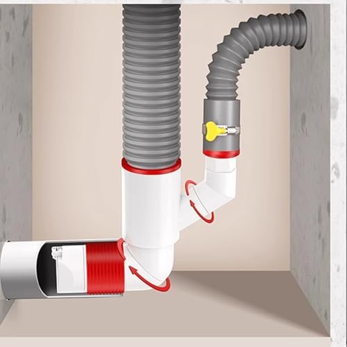 Conectores giratorios para desagüe con sellado antiolor para cocinas y baños, fácil instalación miniatura 2