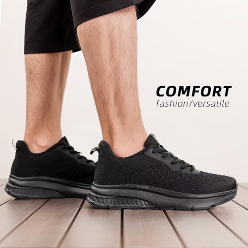 Men's Wide Toe Walking Shoes Casual Trail Running Sneakers Cross-Trainer Tennis Non Slip Athletic Gym Workout Soft Sole 7