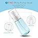 AMORIX 6PCS Spray Bottles Small 100ml 3.4 oz Empty Mini Travel Size Spray Bottle Fine Mist Hairspray Bottle for Essential Oils Refillable Travel Containers for Cosmetic, Perfume + Drawstring Bag