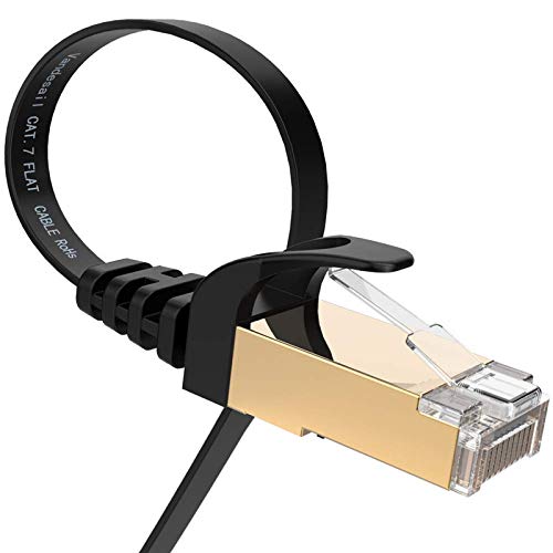 ewigkeitEthernet Cable 6.5ft CAT7 RJ45 LAN Cable High Speed Gigabit Network Patch Cord - Gold Plated (3m)