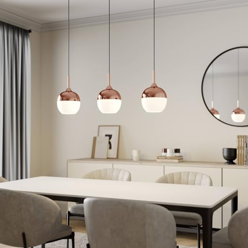 Luminaire suspension en verre moderne Rangina pour salle à manger E27 - 3