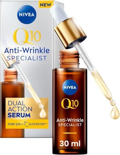 NIVEA Q10 Anti Wrinkle Specialist Dual Action Face Serum for Women, Anti Aging Day Serum with Pure Q10 to Effectively Prevent and Reduce the Look of Wrinkles, 30mL