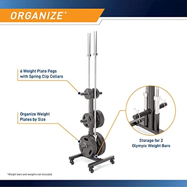 Marcy Olympic Weight Plate Tree for 2-Inch Plates Weight Storage Rack
