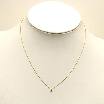 Amazon.co.jp: ete エテ 1P ルビーネックレス 約40cm ルビー K18