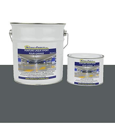 Peinture Laque Epoxy pour Garage 1 Kg Gris basalte - MATPRO