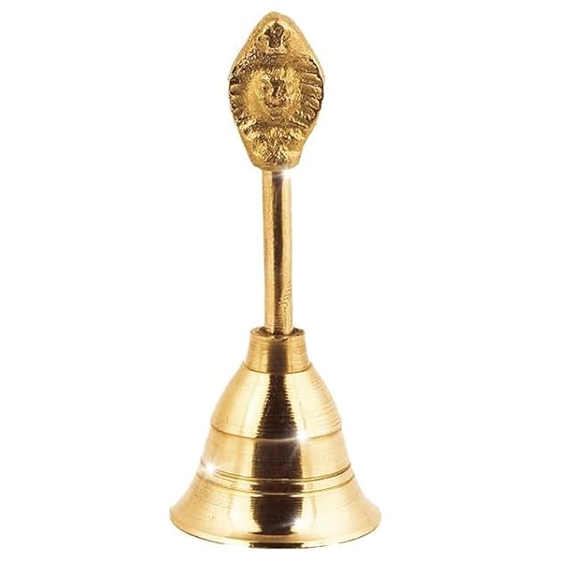 Eternals Puja, Arti & Prayer | Mosiężny dzwonek Pooja do świątyni | Dekoracja Diwali – 8 cm, 55 g.