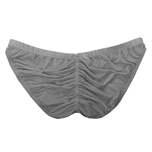 Summer Code Men's Sexy Bikini Brief Elastic Silky Ruched Back Underwear Swimwear3
