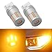 Price comparison product image Eseastar T20 WY21W 7440 LED Bulbs Amber Built in Resistor Anti Hyper Flashing Turn Signal Light 34LED-SMD3020 Chip Extremely Bright Blinker, 2 Pack