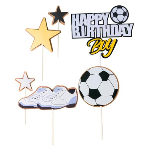 Juego de 6 adornos para tartas con motivos futbolísticos, decoración para fiestas de cumpleaños, decoración para tartas de cumpleaños,decoracion tarta futbol,decoracion cumpleaños futbol.