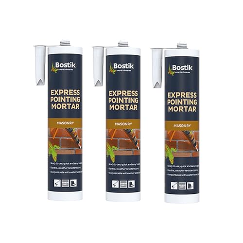 Pack of 3 BOSTIK 310ml Express Cement Pointing Mortar Buff Durable Masonry Repair