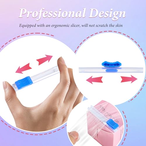 2 Box Tattoo Frischhaltefolie transparente Kunststoffrolle für Permanent Makeup Zubehör Einwegaugenbrauenlippen, Tattoo Frischhaltefolie mit Microblading Kit(Rosa)