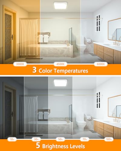 Image of Rechargeable 8W Motion Sensor Light Indoor for Closet,Ceiling&Shower,1-Pack | No Wiring & Magnetic Stick-on Installation•Remote Control•5 Brightness Levels & 3 Color Temperatures•Ideal for Small Spaces