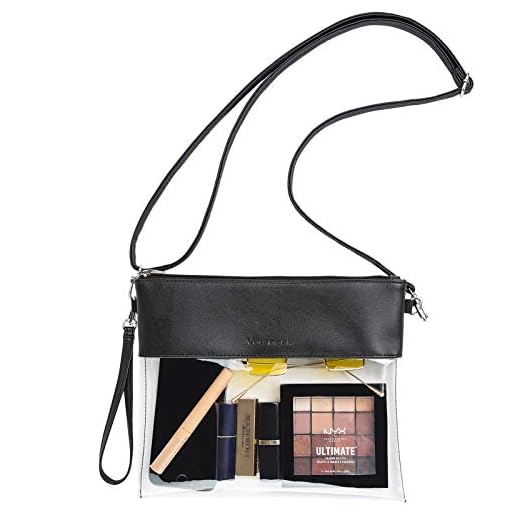 Vorspack Clear Crossbody Purse Stadium Approved PU Leather Clear Concert Bag