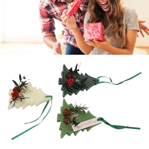 3PCS Sachets de Cera Aromática Floral con Diseño Árbol de Navidad miniatura 1