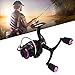 Kuuleyn Carbon Fiber Fishing Reel,Handle Baitcasting Trolling Reel,Rocker Left Right Fishing Reel,Spinning Reel Metal High Hardness Double Rocker Arm Reel with Shallow Line Cup for Ice Fishing(3000)