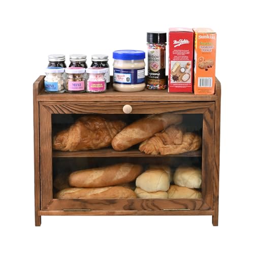 Ikee Design Wooden Potato Storage Cabinet with Glass Door