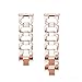 YOOSIDE Band for Fossil Q Venture, 18mm Metal Stainless Steel Bling Crystal Quick Release Replacement Watch Band Strap (Rose Gold)