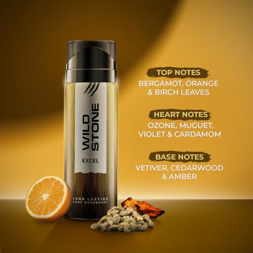 Image of Wild Stone Excel Deodorant for Men, Pack Of 3 (200ml Each) | Best Deo for Office | A Long-Lasting Body Spray for Men | Excel Body Spray with Woody Fragrance